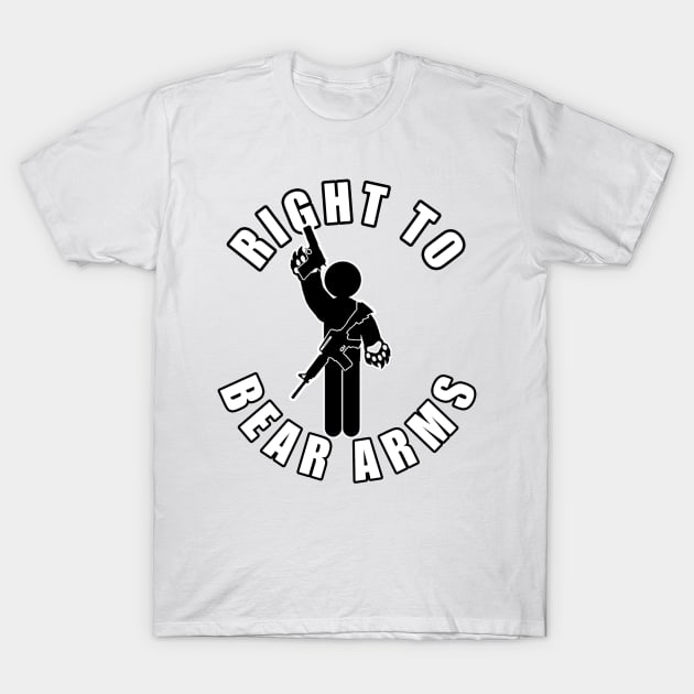 Right to Bear Arms T-Shirt by  The best hard hat stickers 